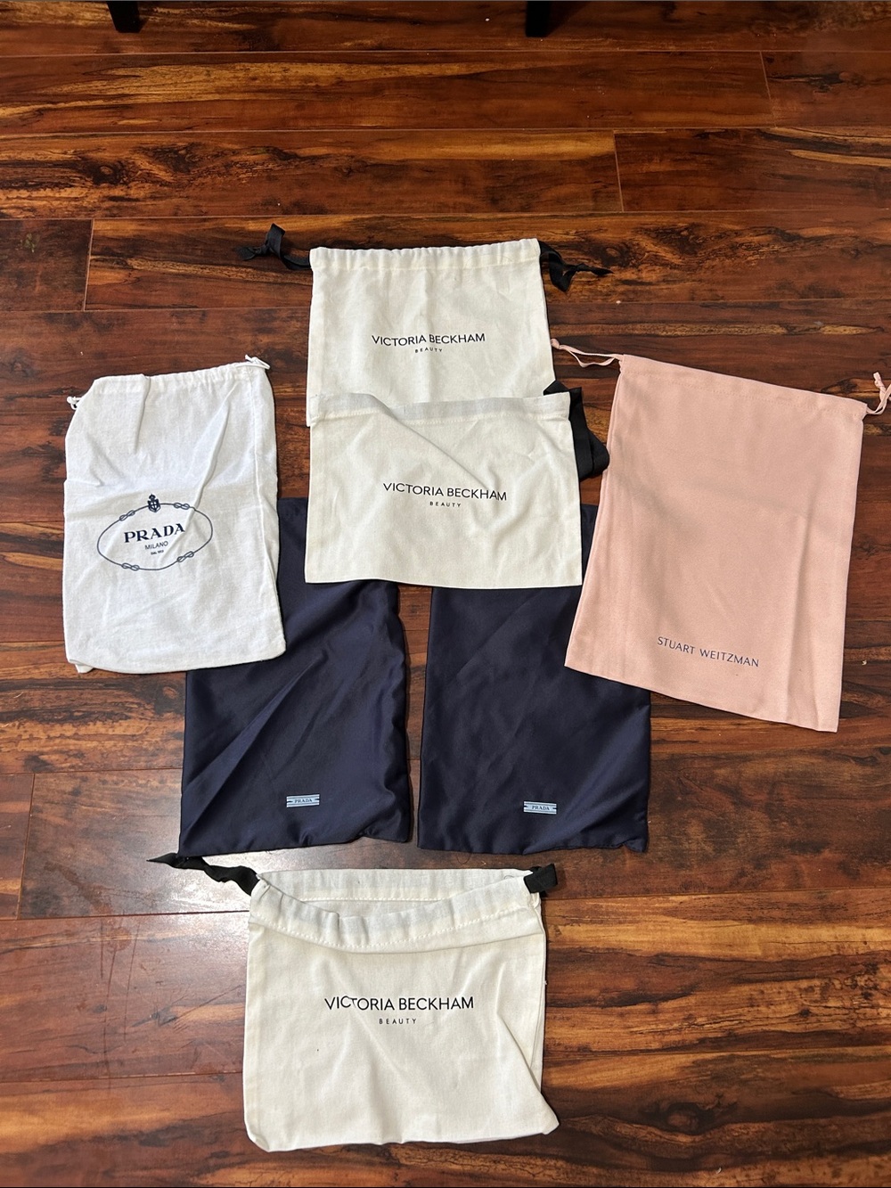 Designer Dust Bag Bundle with Victoria Beckham, Prada & Stuart Weitzman